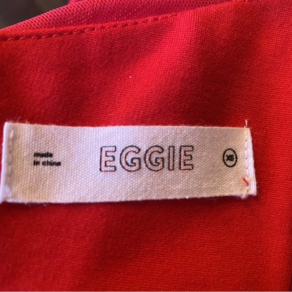 Chic Red Ruched Mini Dress - Picture 3 of 9